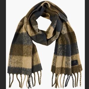 VINCE Stafford Plaid Brushed Scarf NEW One Size